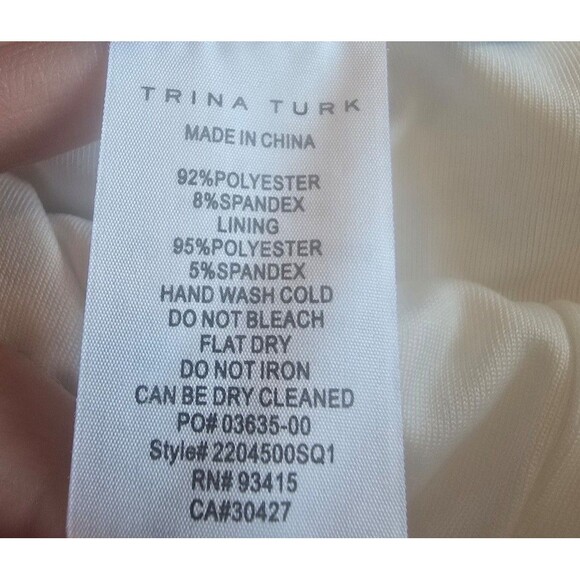 TRINA TURK SWIM White ldol Sequin Cover-Up Shorts With Pockets size XL - Picture 9 of 9